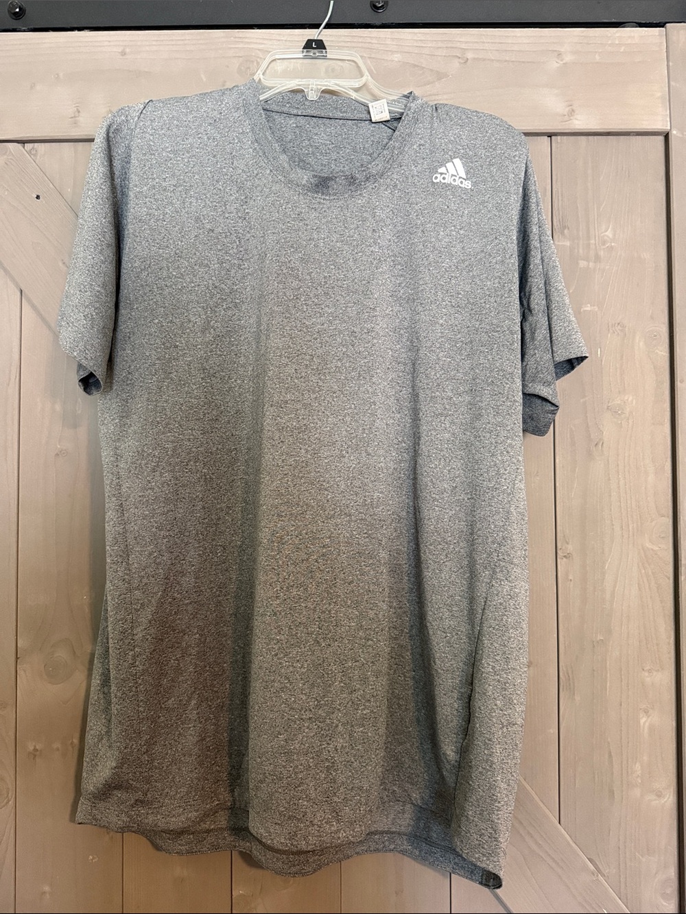 adidas Men's Heather Gray Short-Sleeve Athletic Tee